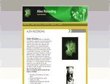 Tablet Screenshot of alienrecording.com